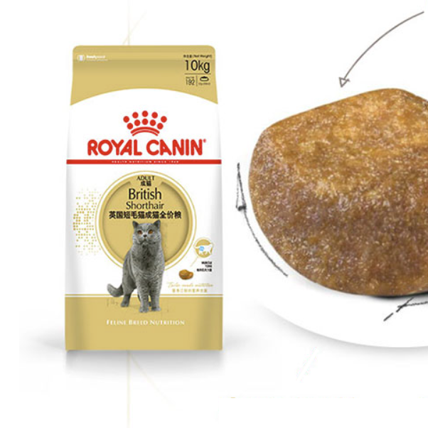 ROYAL CANIN 皇家 BS34英国短毛猫成猫猫粮 10kg 519.3元