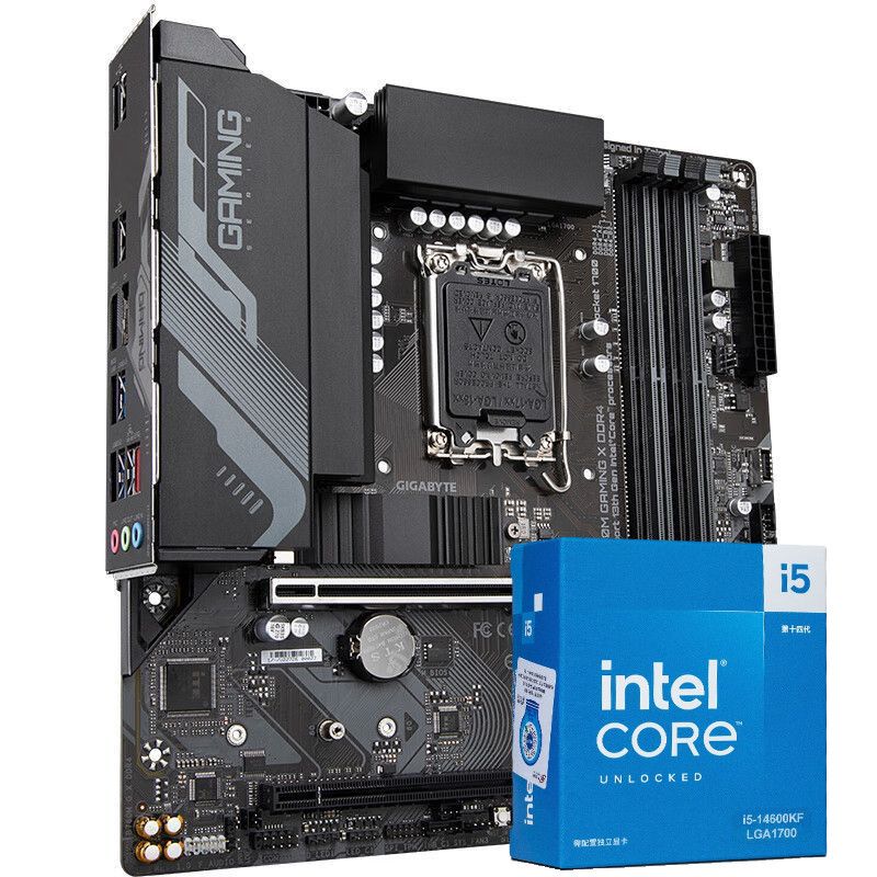 技嘉 INTEL I5 14600KF CPU+技嘉 B760M GAMING X D4魔鷹X D4主板套裝 1887元