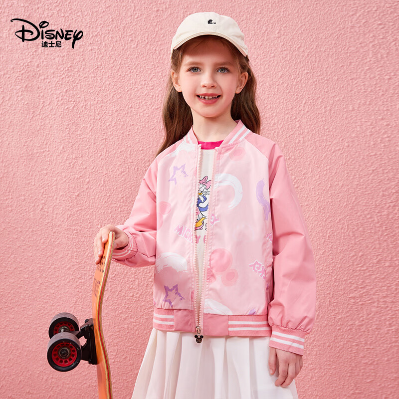 迪士尼 童装女童棒球服外套 58元