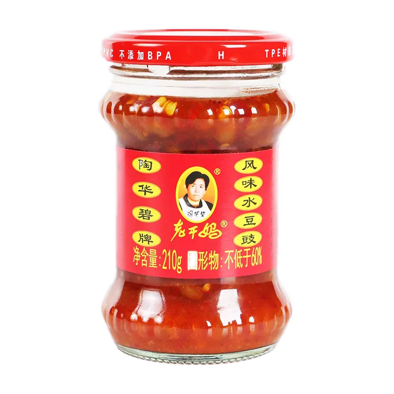 老干妈 陶华碧老干妈 风味水豆豉辣椒酱 210g/罐 5.2元