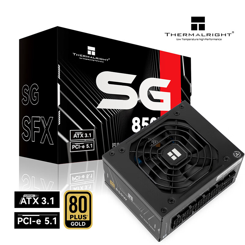 利民 额定850W TR-SGFX850 ATX3.1电源 金牌全模组 PCIE5.1全日系电解电容 SFX小尺寸