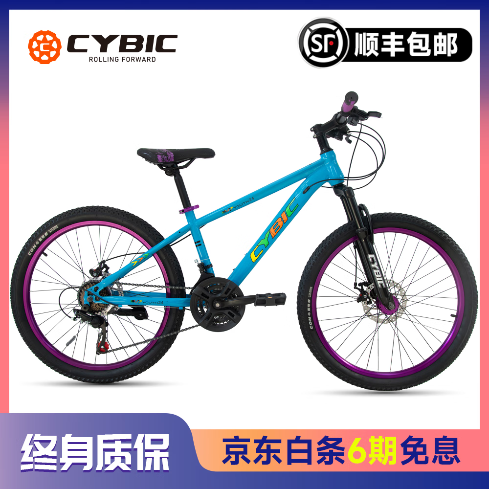 CYBIC 高碳钢成人碟刹21速变速山地自行车 24英寸 399元（需用券）