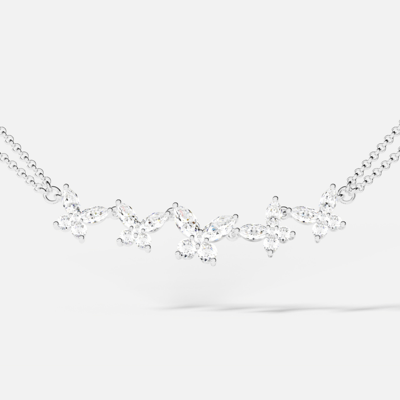 APM Monaco 双层蝴蝶项链925银简约锁骨颈链轻奢首饰时尚送人 1480元（需用券）