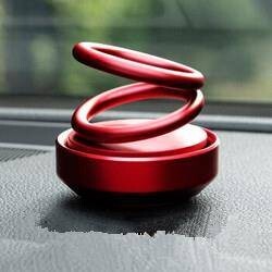 YooCar 汽车香水太阳能双环自动旋转-红色(送5片香薰片)