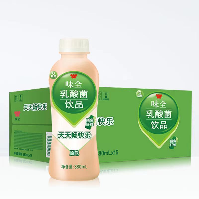 百亿补贴：康师傅 味全乳酸菌原味380ml*15瓶饮料整箱批发多省包邮 46元（多