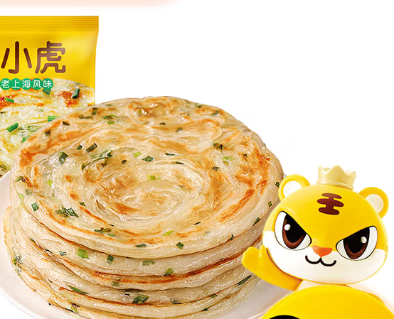 皇家小虎 鲜葱添加 | 葱油饼90g*10片(任选5款） 8.8元（需买5件，需用券）
