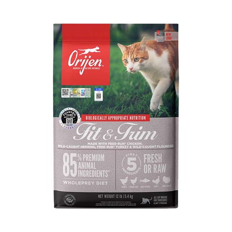 Orijen 渴望 进口室内伴侣猫粮成猫幼猫通用型鸡肉味猫粮5.4KG 493.05元（需用