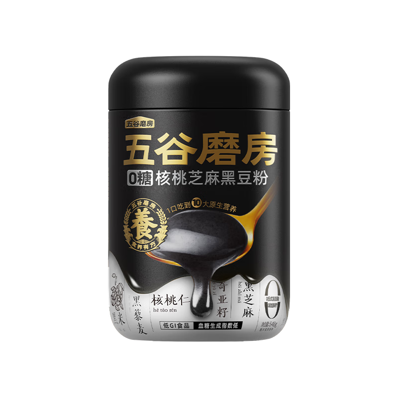 五谷磨房 黑之养 核桃芝麻黑豆粉 600g 35.86元（需买4件，需用券）