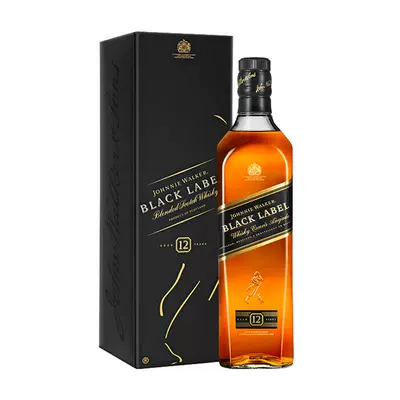 88VIP、需福袋：JOHNNIE WALKER 尊尼获加 黑牌黑方苏格兰威士忌 700ml 129.51元包邮