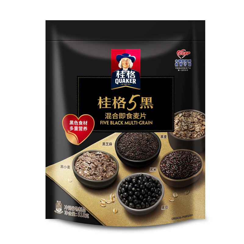 88VIP：QUAKER 桂格 5黑 混合即食麦片 12.4元