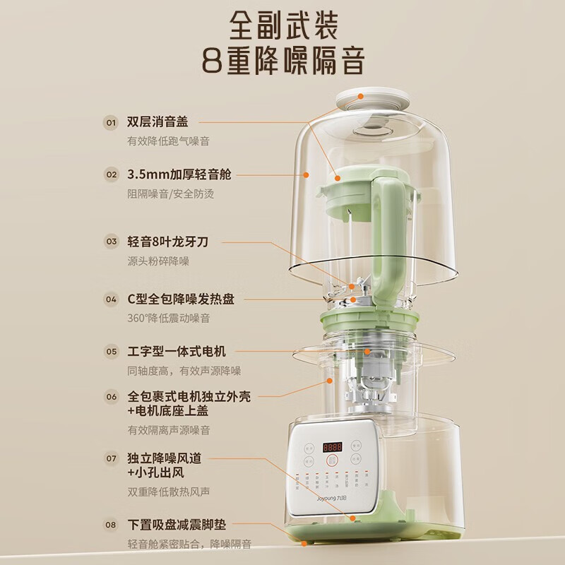 九阳 L12-P198 破壁机 1.2L 214元（需用券）