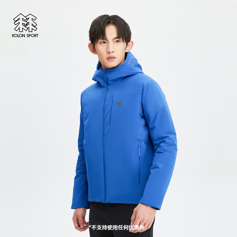 KOLON SPORT 可隆大鹅绒服男款户外防风鹅绒夹克防泼水保暖羽绒服 LHDJ4SN199-BU 