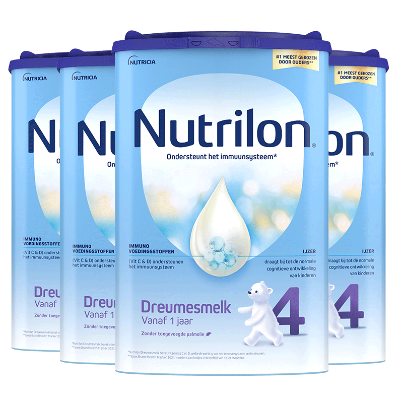 Nutrilon 诺优能 牛栏4段婴儿原装保税区荷兰进口奶粉四段诺优能Nutrilon 4罐起
