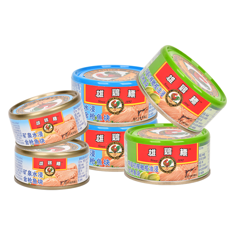 88VIP：AYAM BRAND 雄鷄標 雄鸡标 金枪鱼罐头混合口味组合 800g 6罐 89.3元