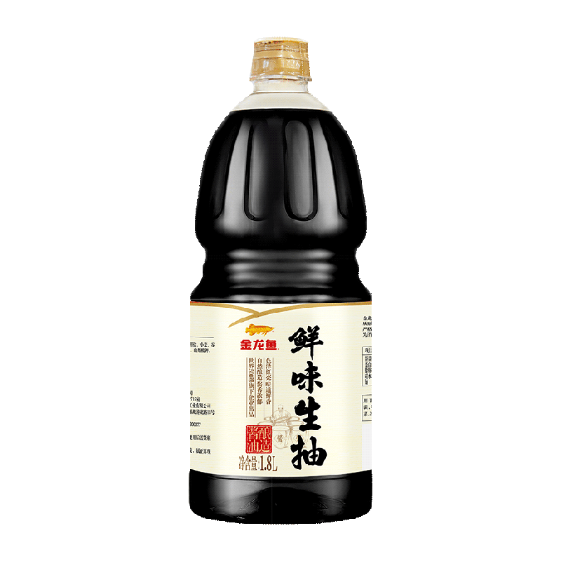 金龙鱼 鲜味生抽酱油1.8L 酿造酱油 1瓶 ￥7.7