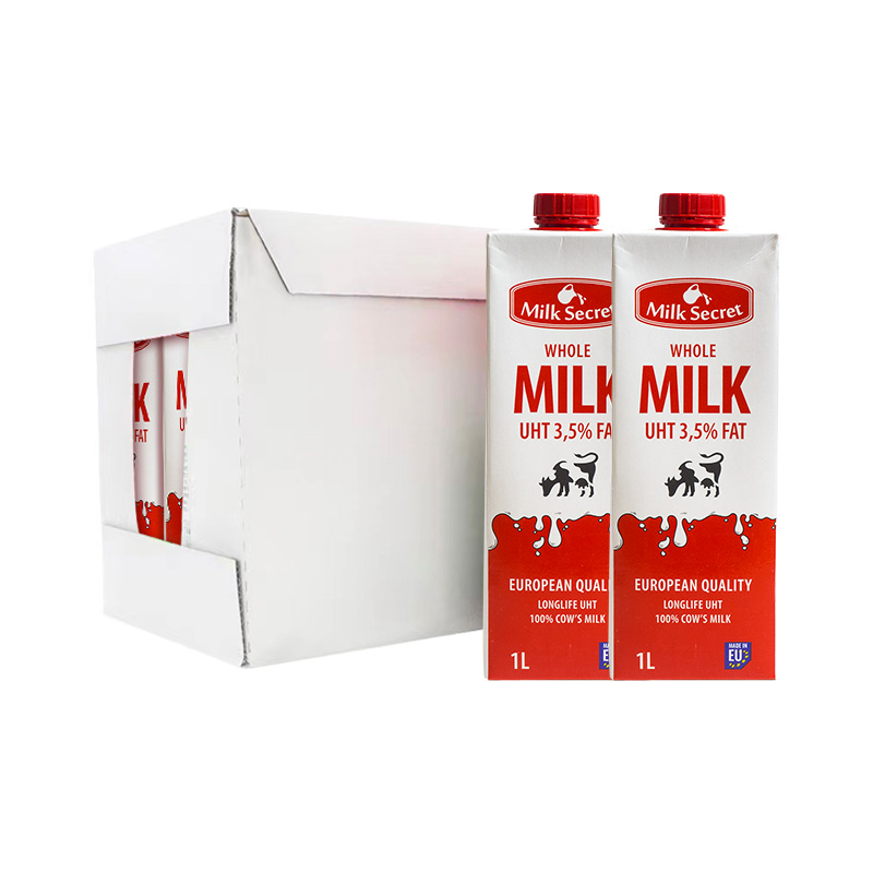 MILKSECRET 波兰进口 大M Milk secret 全脂纯牛奶1L*12瓶 整箱 105.45元（需买3件，需