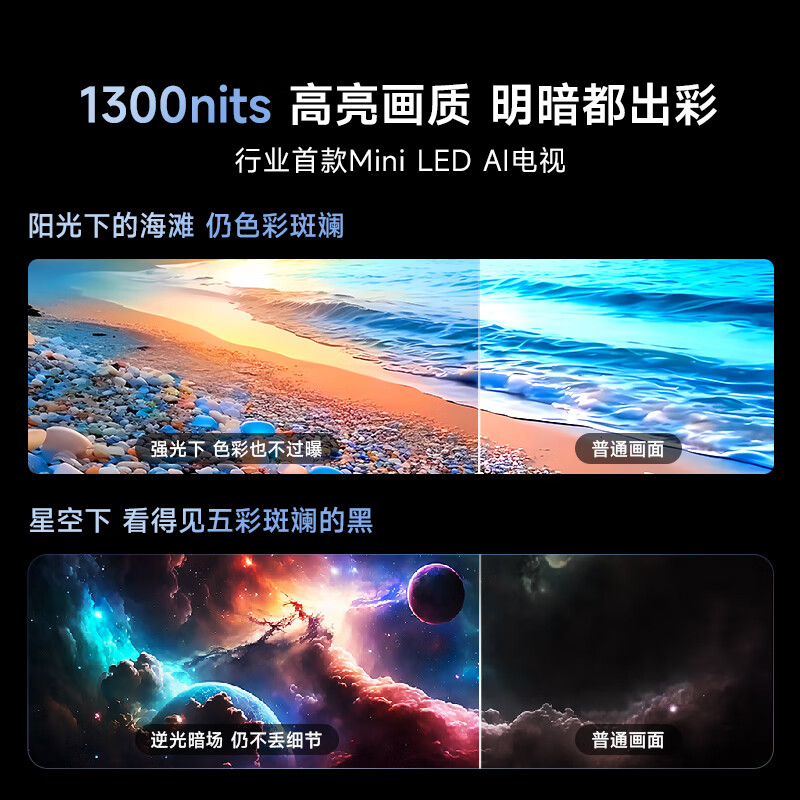 Vidda X Mini 85英寸 海信电视 Mini LED 1300nits 家电游戏液晶电视巨幕 4350.4元（需