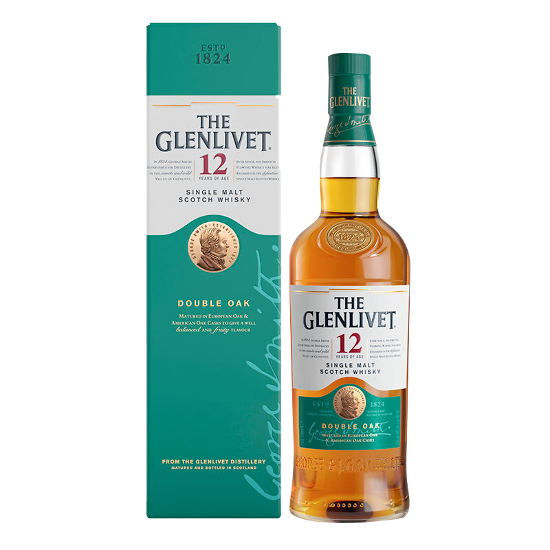 京东PLUS：THE GLENLIVET 格兰威特 12年 单一麦芽 苏格兰威士忌 40﹪vol 700ml 167.55