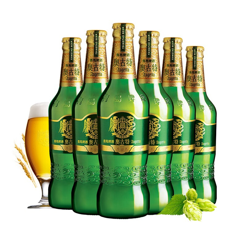 青岛啤酒 经典1903奥古特 12度 玻璃瓶 480mL*6瓶*3件 赠玻璃对杯*3 146.3元包邮（