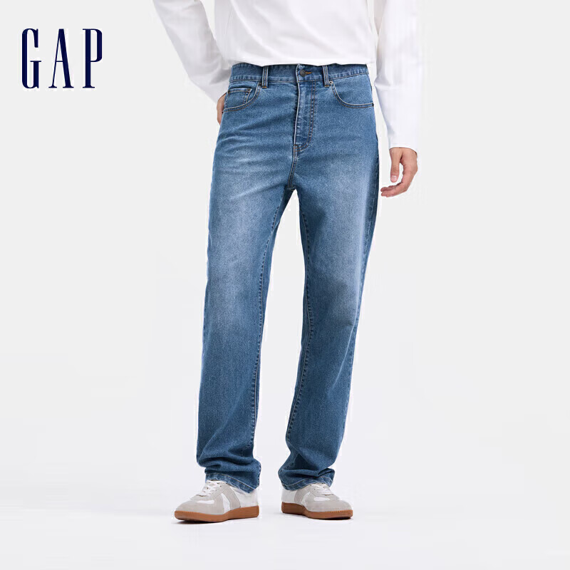 Gap 男装秋季新款中腰直筒牛仔裤 660041 148.2元