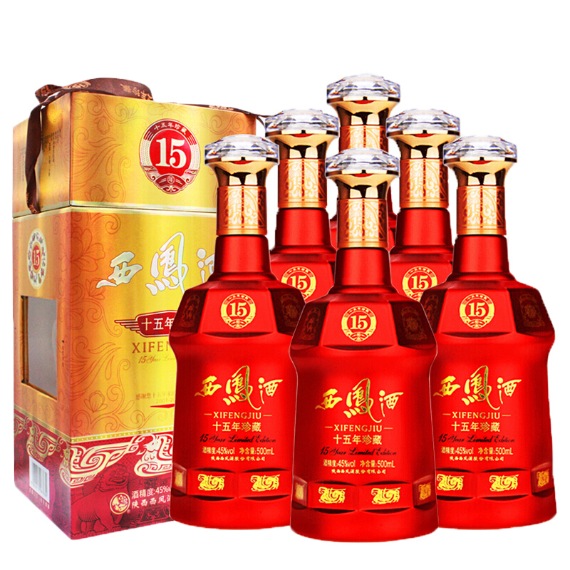 移动端：西凤酒 15年珍藏 45度 凤香型 500ml*6瓶 1539.15元