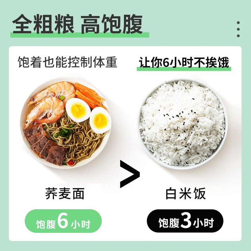 寻面说 0脂肪非油炸荞麦面条方便面100%挂面代餐泡面粗粮拌面饼 6.8元（需用