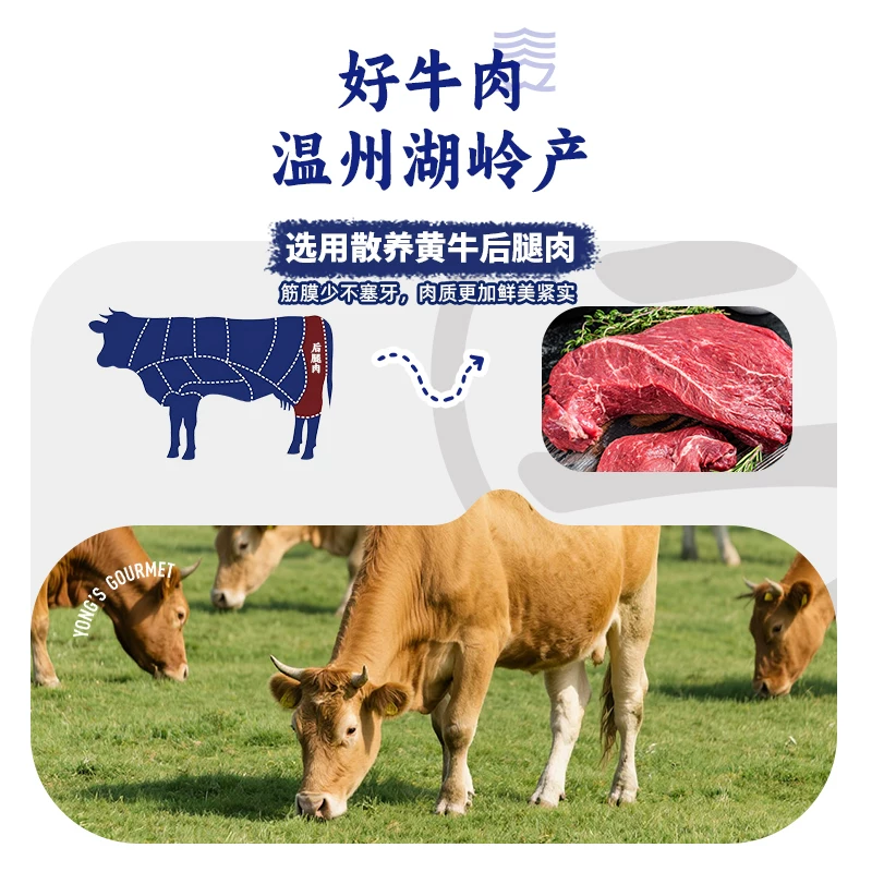 三关六码头 温州湖岭非遗特产五香牛肉干即食手撕大肉干脯零食熟食 38.64元 - 线报酷