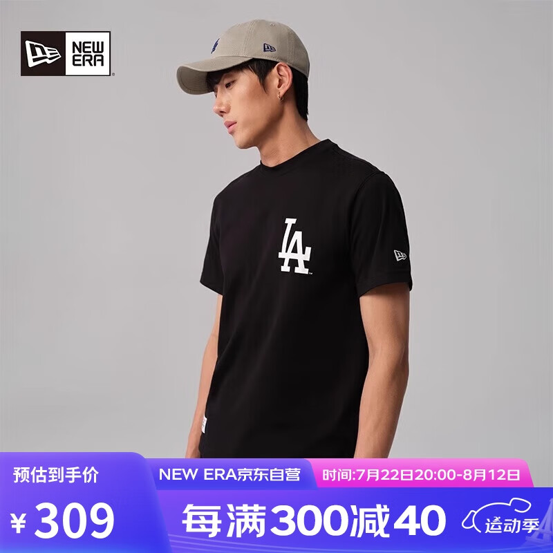 NEW ERA 纽亦华 节男女款MLB系列洛杉矶道奇队印花圆领T恤13546479-XXL 271.1元（需