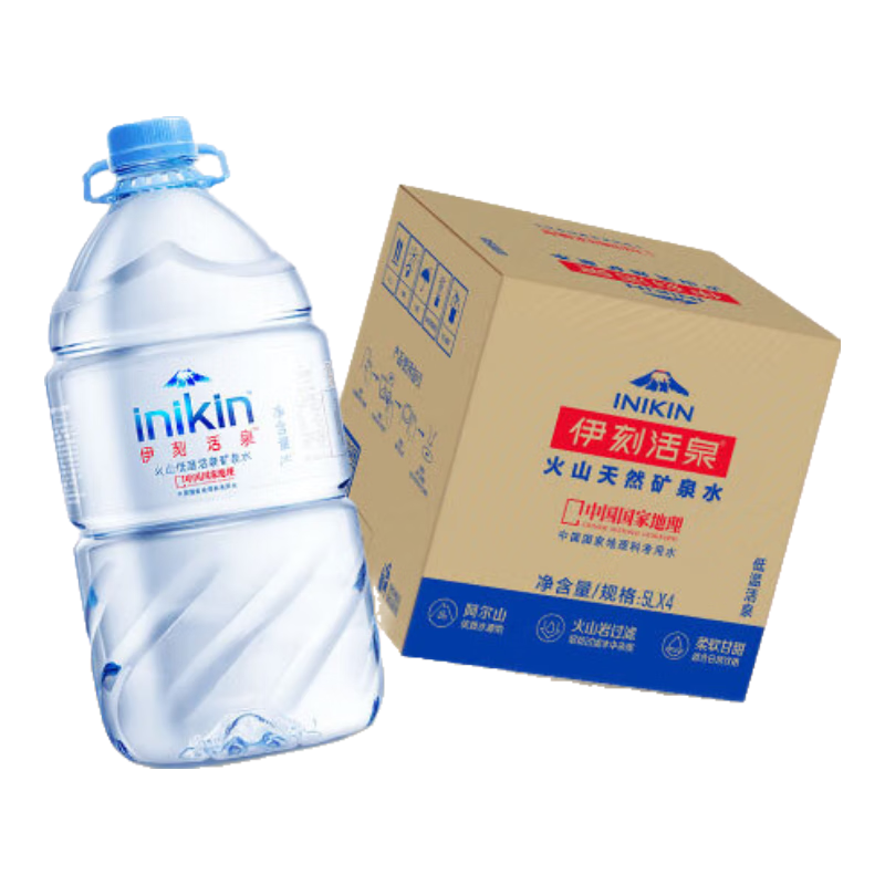 伊利 伊刻活泉 5L*4瓶/箱 105.8元（需领券，合52.9元/件）