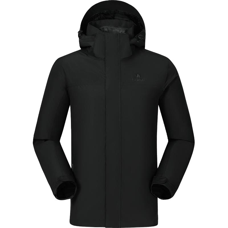 88VIP：骆驼 羽绒内胆冲锋衣男女款三合一可拆卸外套冬季防风防水羽绒服装 