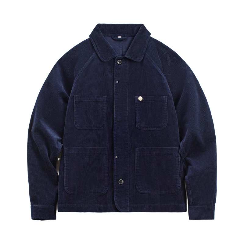 马登 美式复古灯芯绒夹克短款宽松翻领外套男春上衣 174.9元（需用券）