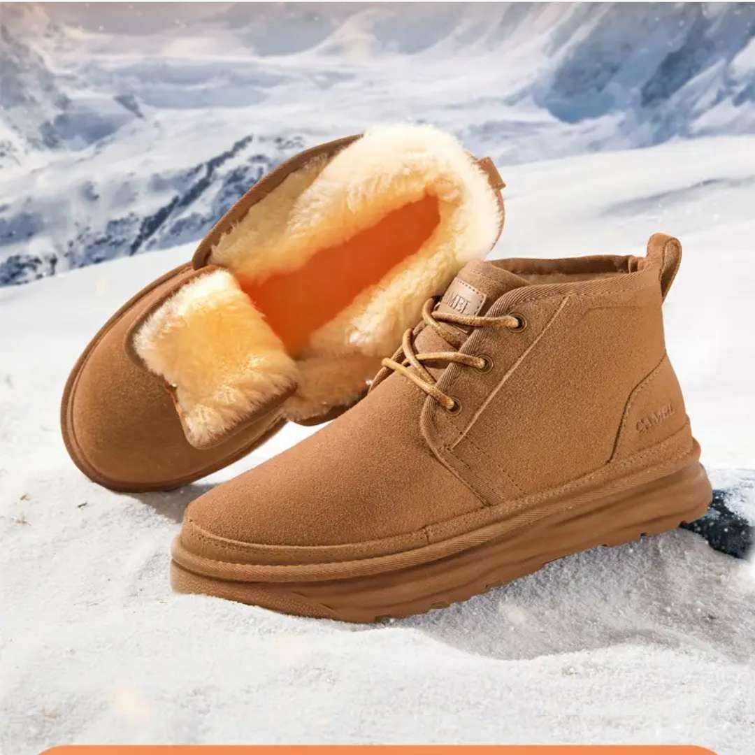 骆驼 CAMEL 男靴 冬季雪地靴 防滑防寒加绒 东北棉靴 羊毛保暖 129元(需领券)