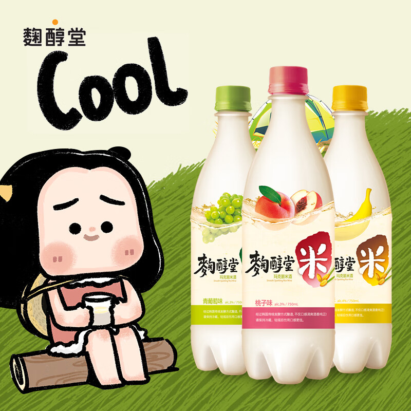 KOOKSOONDANG 麴醇堂 果味米酒 750ml*3瓶 84元