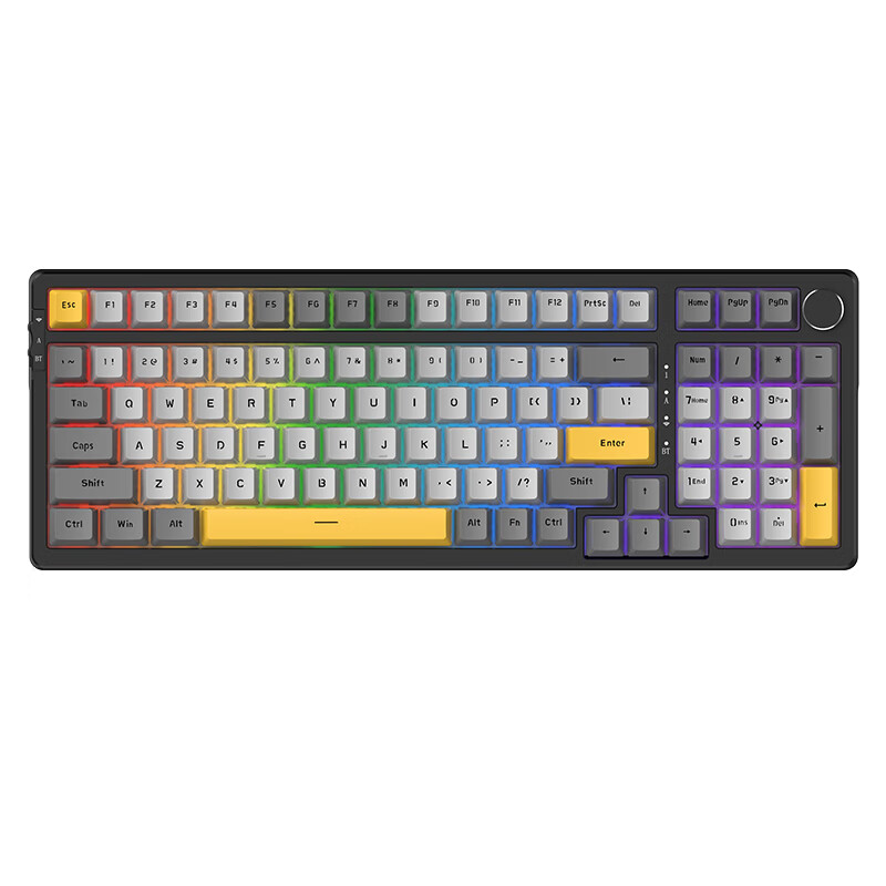 AJAZZ 黑爵 AK992 99键 三模键盘 茶轴 RGB 245元