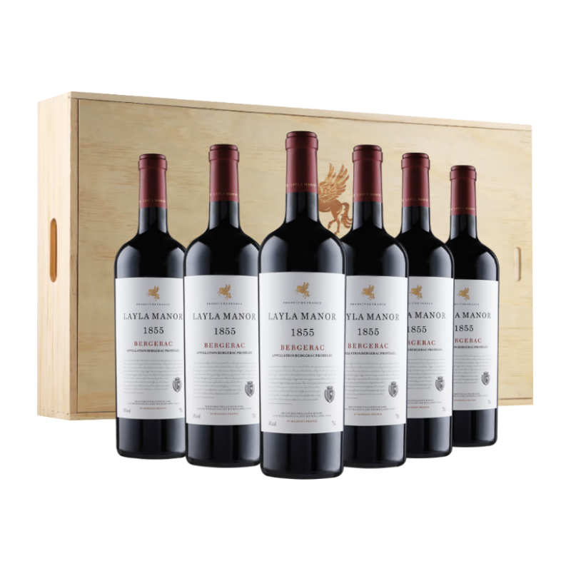 蕾拉 进口AOP级14度干红葡萄酒木箱礼盒750mlX6支 72.18元（需用券）