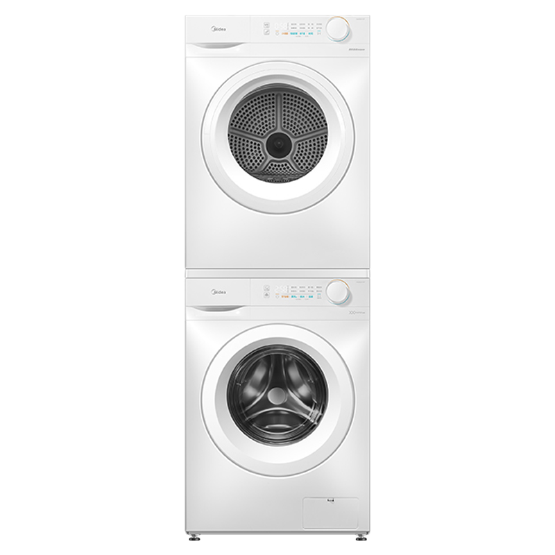 PLUS会员: Midea 美的 洗烘套装 10公斤滚筒洗衣机全自动+热泵烘干机 蒸汽除菌 除螨除潮 MG100V11F+11F 3676.18元包邮（需凑单，凑单后3261.24元）