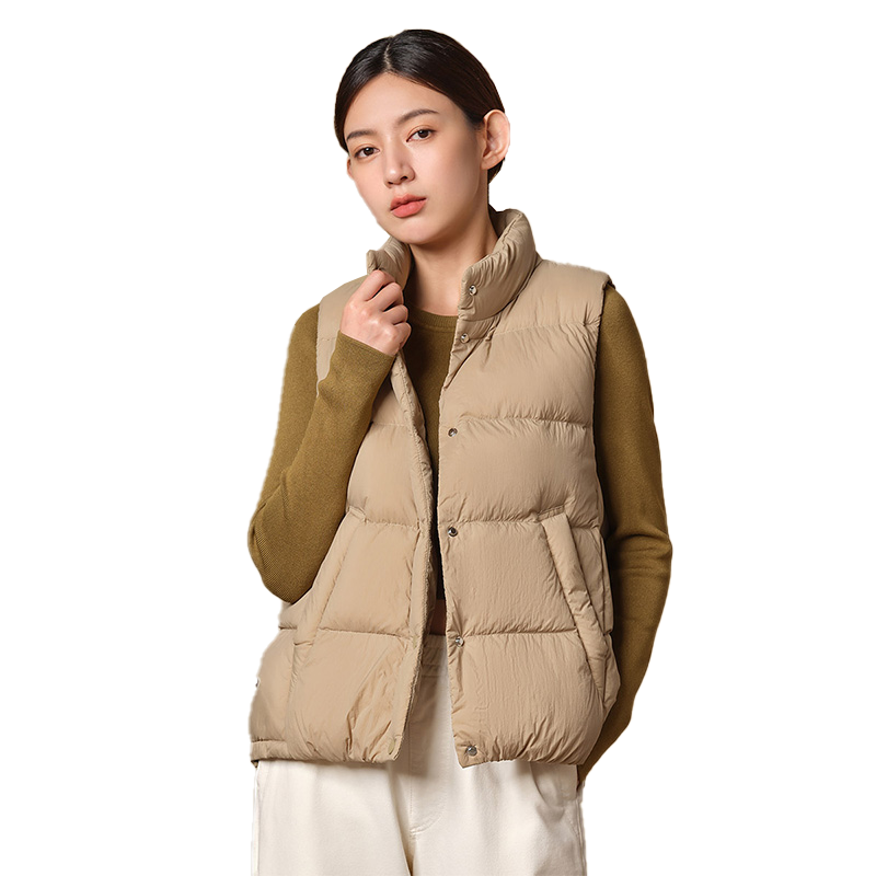 坦博尔 反季 秋冬羽绒服短款女士马甲 90鸭绒 TD238006 149.05元包邮