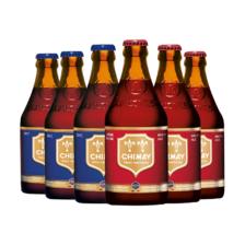 再降价、PLUS会员：CHIMAY 智美 红帽/蓝帽 修道士精酿啤酒 330ml*6瓶 比利时进