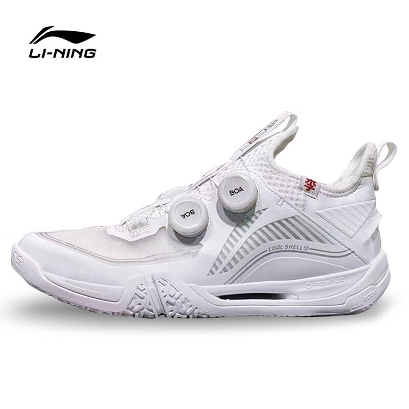 李宁 LI-NING 贴地飞行ⅡMAX旋钮系统羽毛球专业比赛鞋AYAT001 标准白-1 42 900.38