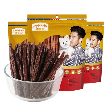 Myfoodie 麦富迪 宠物狗狗零食 成犬幼犬训狗奖励牛肉棒400g 66.25元