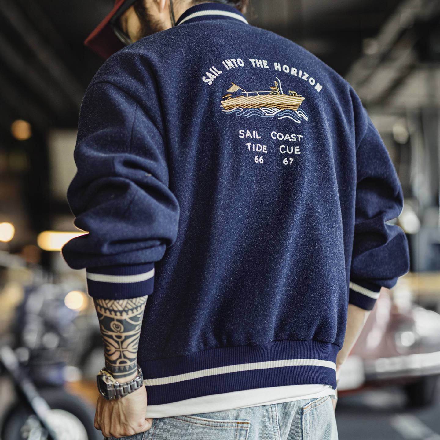 马登 美式复古 男士棒球服夹克---79.4元