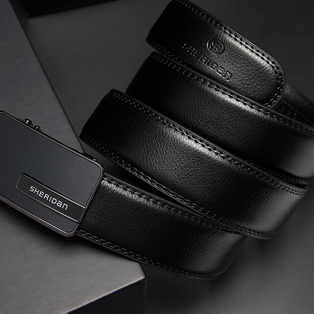 SHERIDAN 喜来登 男士自动扣皮带 NL521551S 黑色 130 43.9元（需用券）