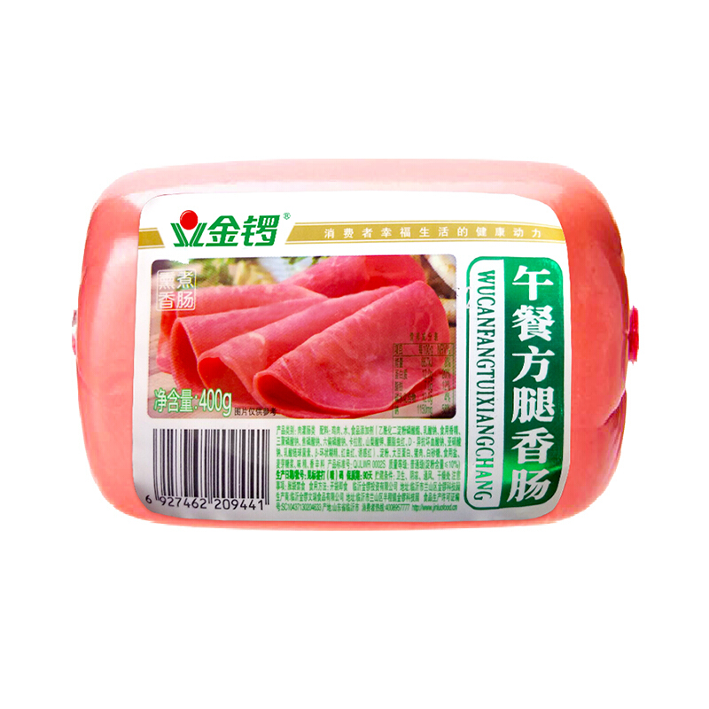 JL 金锣 午餐方腿香肠 400g 13.8元