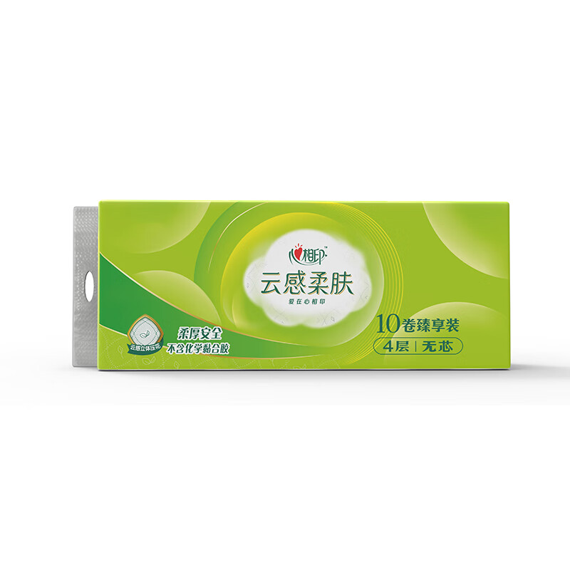 心相印 云感柔肤 卷纸 4层70g10卷 7.4元