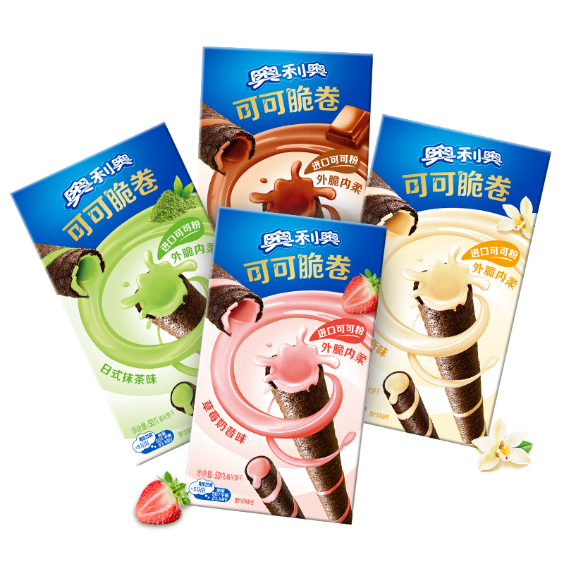 京东PLUS会员: 奥利奥 可可脆卷 50g*4盒 12.26元