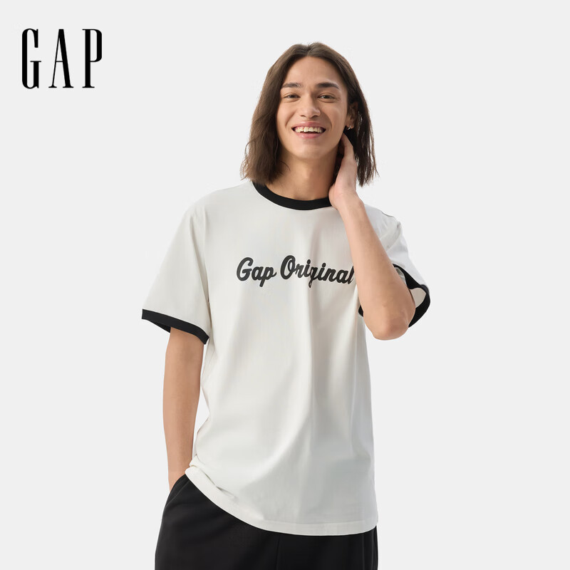 移动端、京东百亿补贴：Gap 纯棉撞色T恤 51.05元