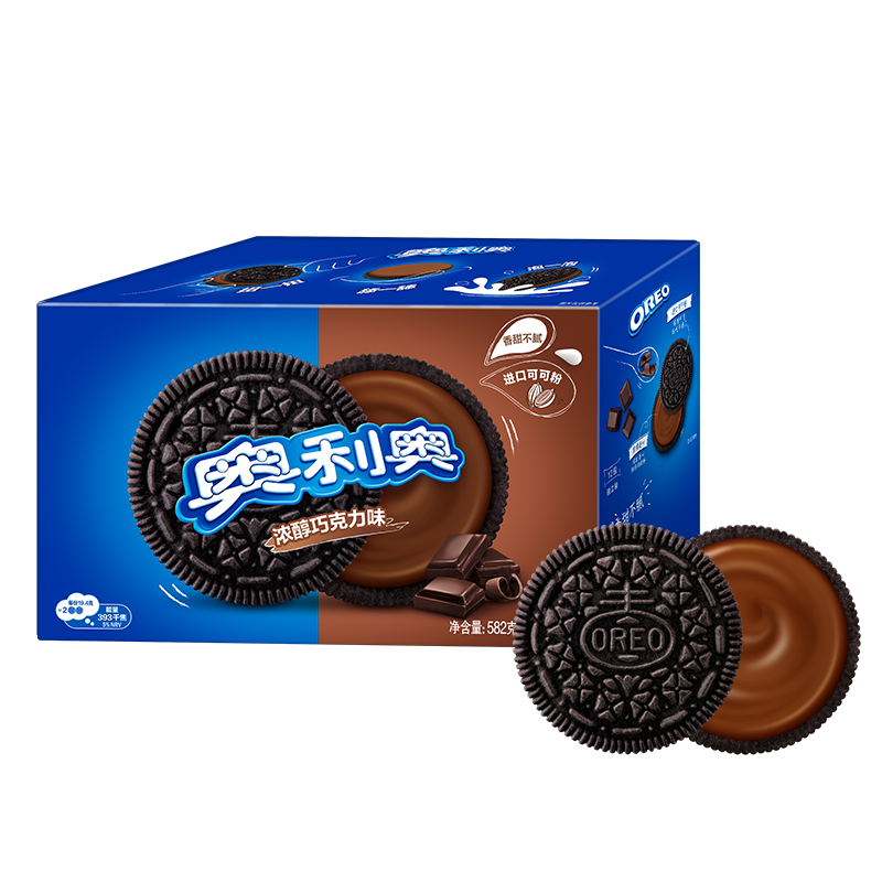 需首购、PLUS: 奥利奥 夹心饼干 巧克力味 582g+凑单品 主商品13.68元+凑单品2.52