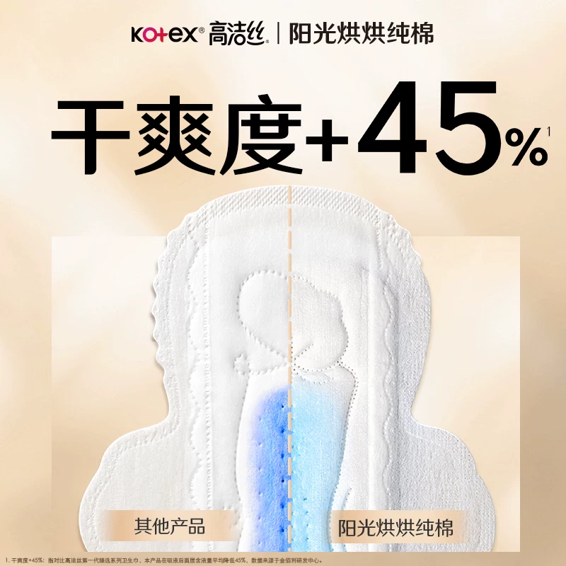 高洁丝 纯棉极薄卫生巾240mm32片 15.61元 - 线报酷