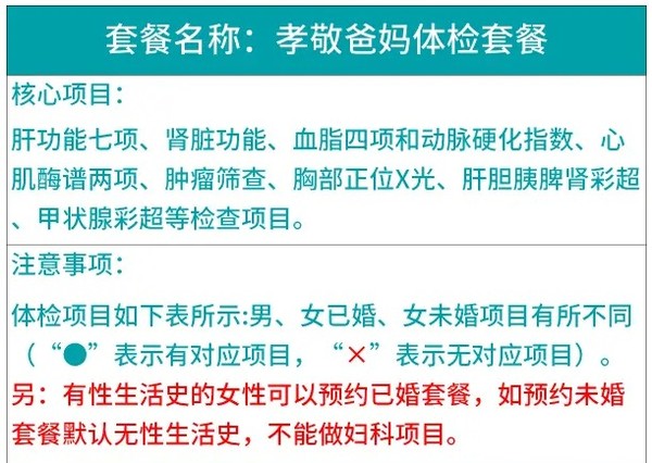 瑞慈体检 孝敬爸妈体检套餐 单人可用