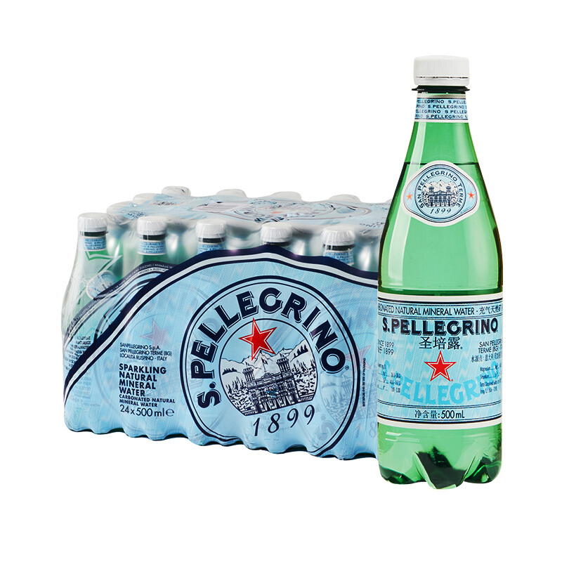 圣培露 意大利进口S.Pellegrino圣培露气泡水500ml*24瓶米其林推荐佐餐水 72.9元